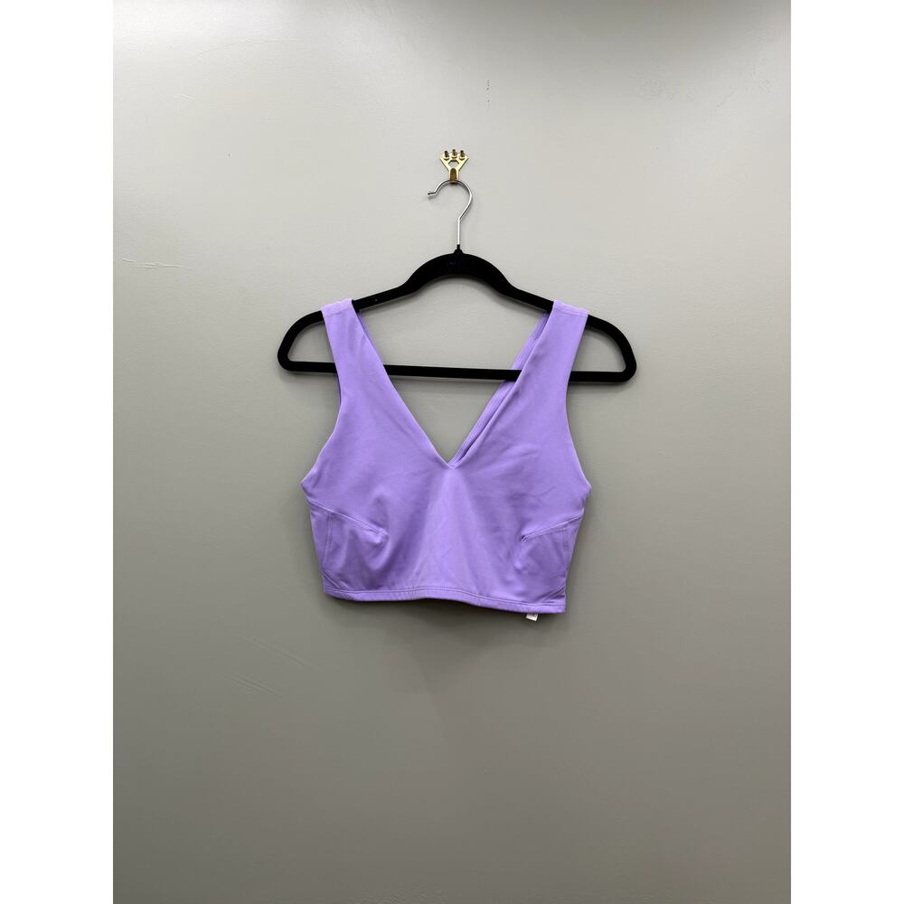 Free People Movement Lavender Longline Sports Bra Crop Top Yoga Pilates Medium